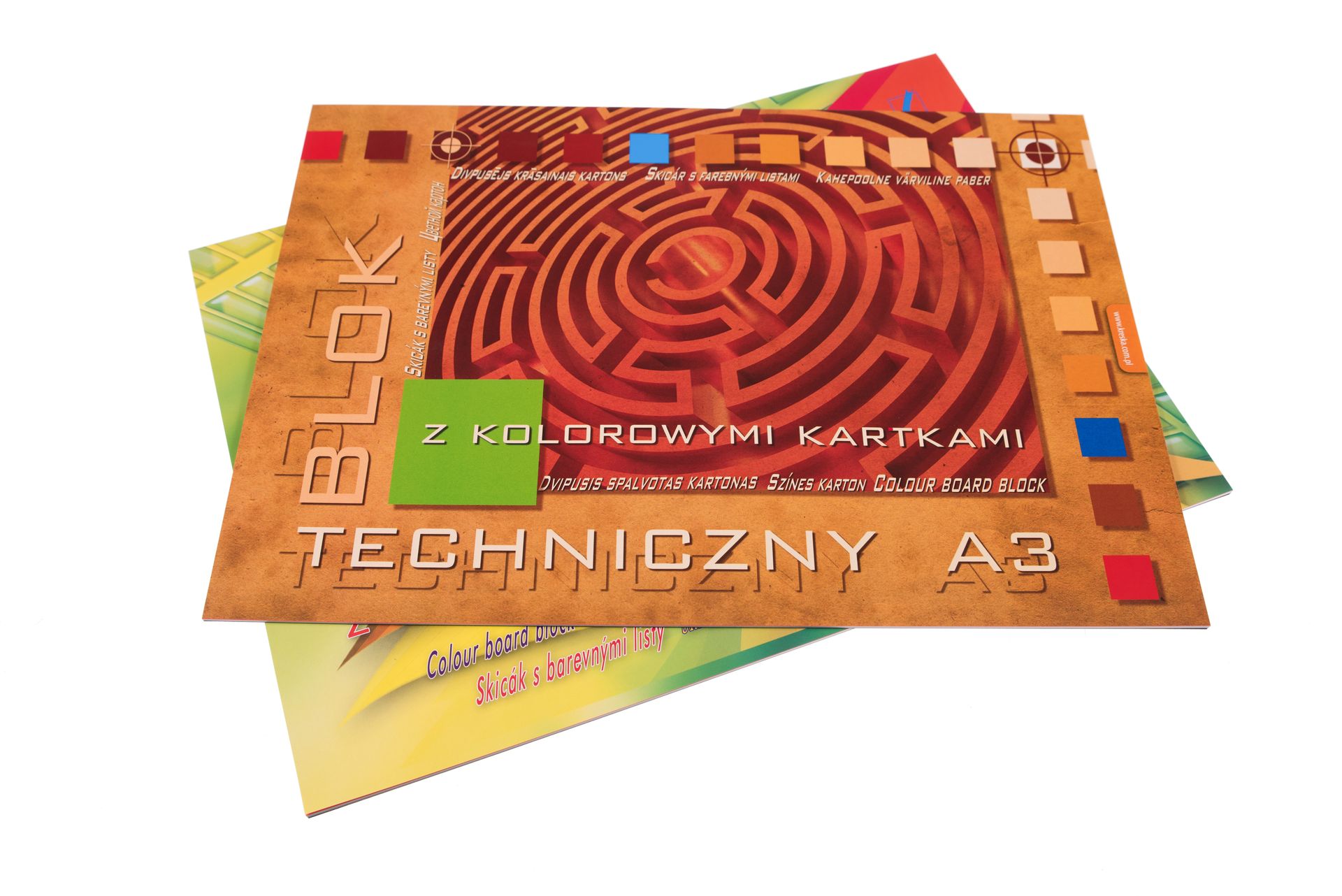 Blok techniczny A3 10k. kolorowy Kreska